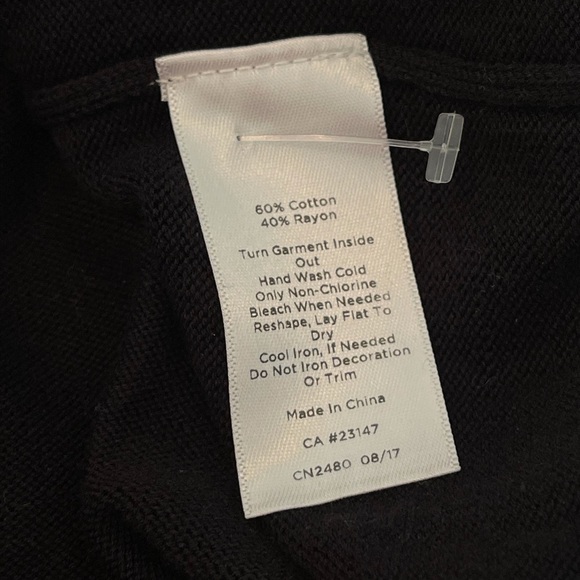 Talbots RSVP Black Beaded Sequin Crew Neckline Sweater Sz M Soft Knit - Picture 11 of 13